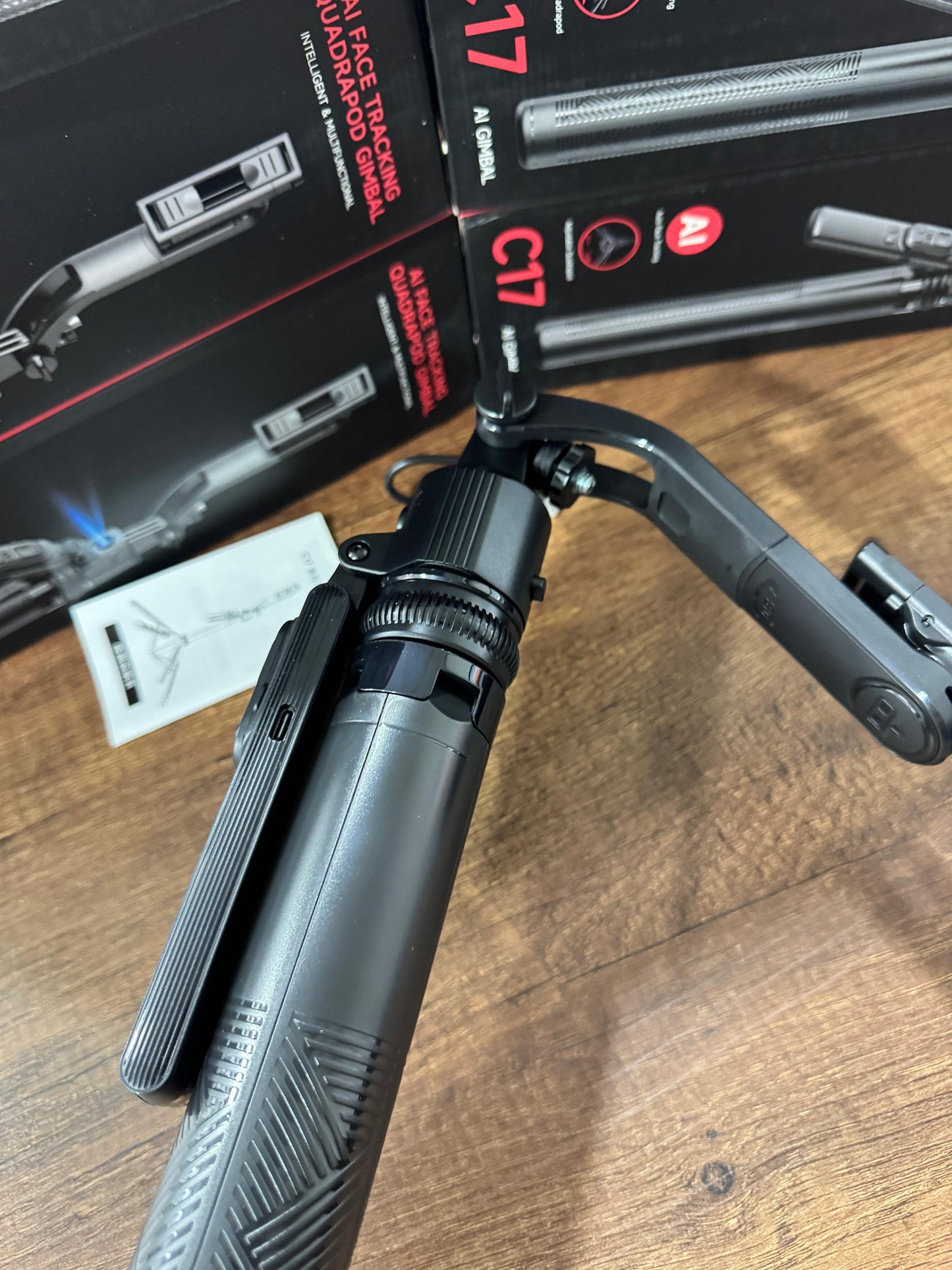 Palo de Selfie Inteligente AI con Seguimiento Facial y Trípode